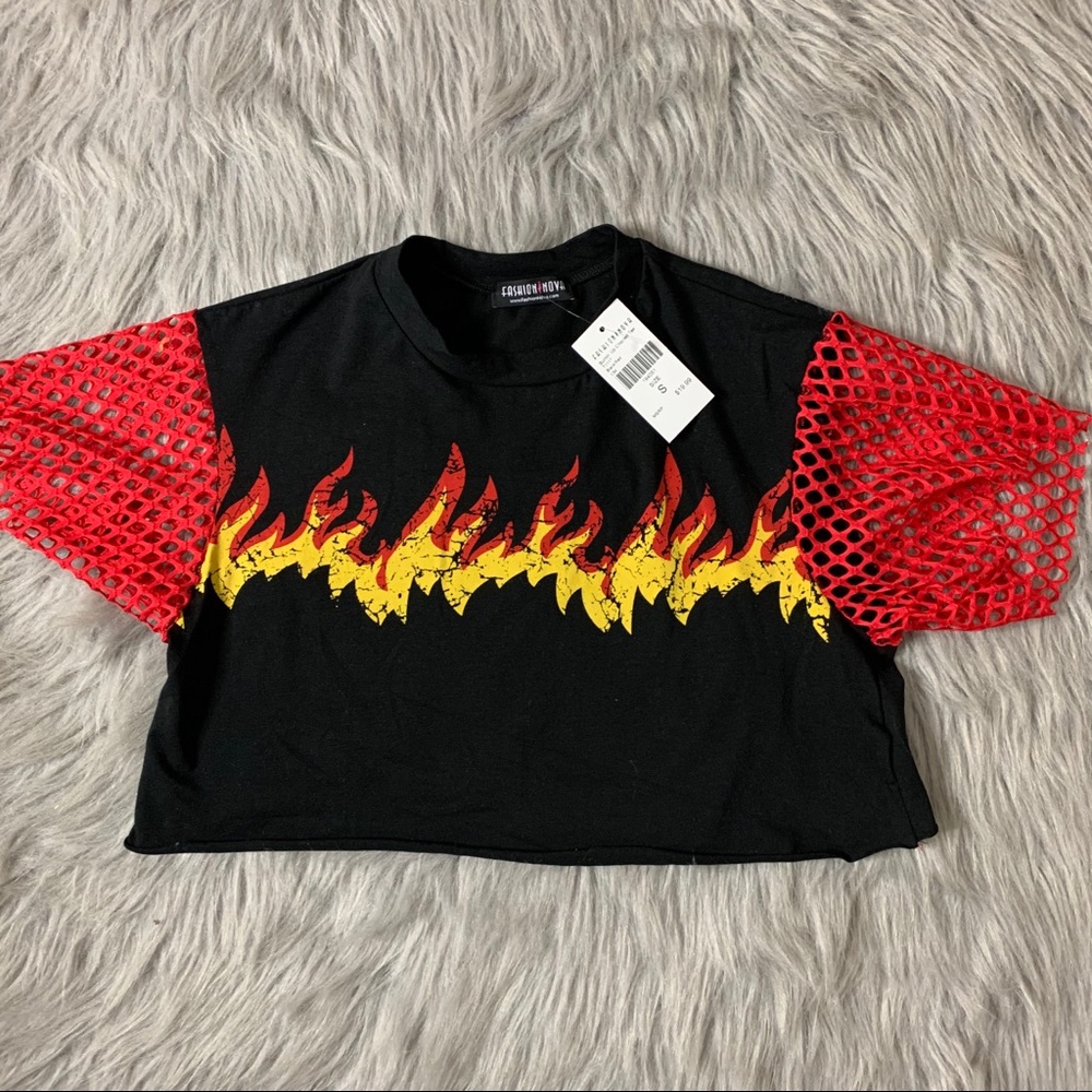 Burnin' Up Cropped Tee